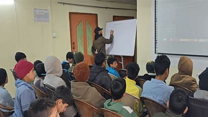 Students at the free coaching program from India Army. (Photo/ANI)