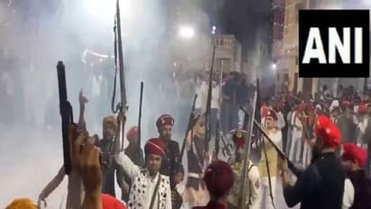 Udaipur's Menar village celebrates ‘Gunpowder Holi’ (Photo/ANI)