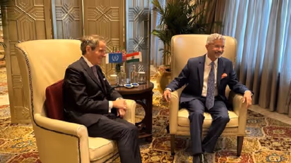 IAEA Director General Rafael Mariano Grossi with External Affairs Minister S Jaishankar (Image: X@rafaelmgrossi)