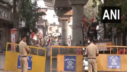 Barricades put in place (Photo/ANI)