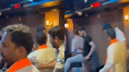 Shiv Sena workers vandalise Habitat Country Club in Mumbai (Photo: ANI)