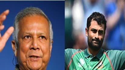 Bangladesh Chief Advisor Muhammad Yunus and former cricketer Tamim Iqbal (Photo: Reuters, ICC)