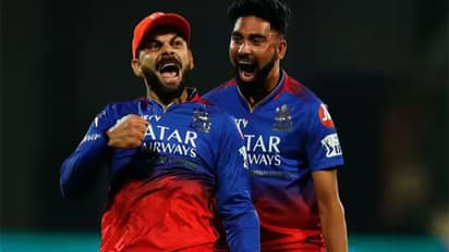 Virat Kohli and Mohammed Siraj in RCB colours. (Photo- IPL)