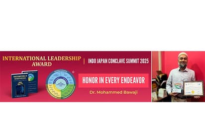 Pune-Based HR Expert Dr. Mohammed Bawaji Receives International Leadership Award in Tokyo, Japan