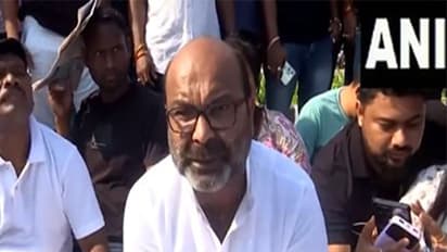 Odisha Congress in-charge Ajay Kumar Lallu at the protest (Photo/ANI)