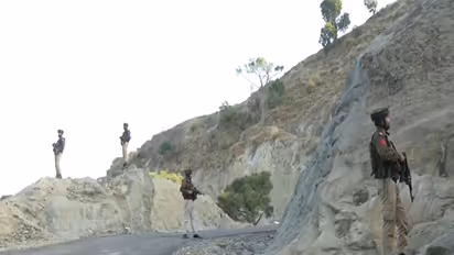 Security forces at encounter site in Kathua (Photo/ANI)