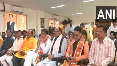 UP Deputy CM Brajesh Pathak listens to Mann Ki Baat program (Photo: ANI)