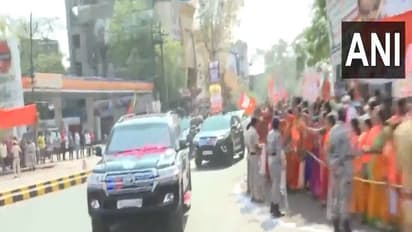 PM Narendra Modi holds roadshow in Nagpur (Photo: ANI/DD)