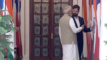 Chile's President Gabriel Boric Font and Prime Minister Narendra Modi (Image/ANI)