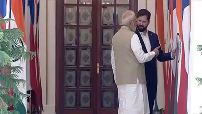 Chile President Gabriel Boric asks PM Modi about Ashok Chakra during visit at Hyderabad House, he explains