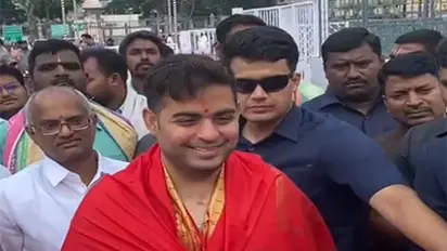 Akash Ambani visits Sri Venkateswara Temple in Tirumala, offers prayers in sacred shrine