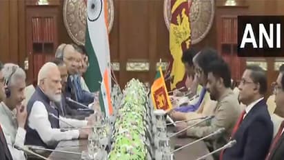 PM Narendra Modi, Sri Lankan President Anura Kumara Dissanayake (Image Credit: DD/ANI)