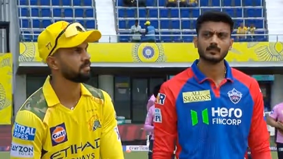 CSK skipper Ruturaj Gaikwad and DC skipper Axar Patel (Photo: @IPL/X)