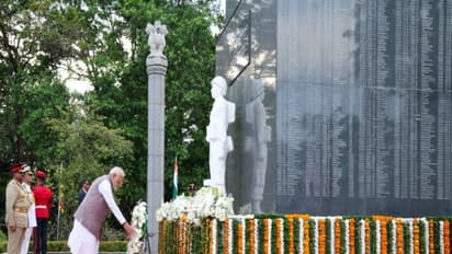 PM Modi pays tribute at Indian Peace Keeping Force Memorial (Photo/X@narendramodi)