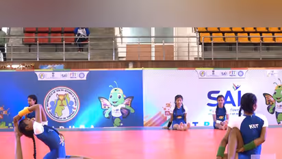 A visual from the yogasana competition. (Photo- ANI)