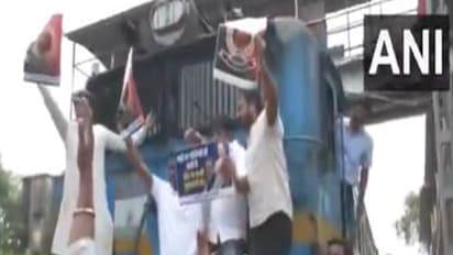 Youth Congress members protesting in Patna, Bihar (Photo/ ANI)