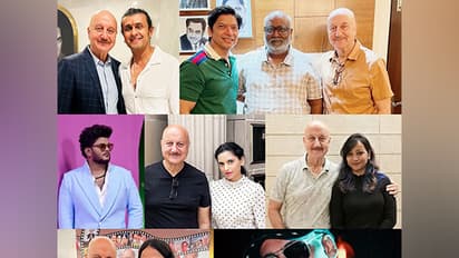 Anupam Kher and musicians (Image Source: Instagram/@anupampkher)