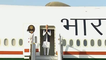 Prime Minister Narendra Modi arrives in Delhi. (Image Credit: ANI/DDNews)