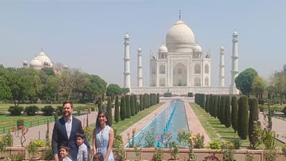 US Vice President JD Vance and family at Taj Mahal (Photo: ANI)