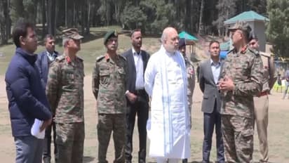 Union Home Minister Amit Shah reviews security situation at Pahalgam terror site. (Photo/ANI)