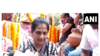 Pallavi Manjunath, wife of victim Manjunath Rao (Photo/ANI)