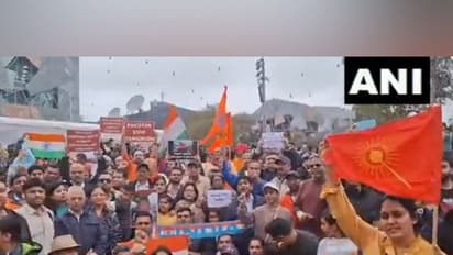 Indian community in Melbourne protest against Pakistan-backed terrorism (Photo/ANI)