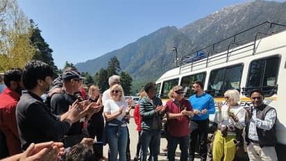 Tourists return to Pahalgam. (Photo/ANI)