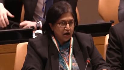 Ambassador Yojna Patel delivers India’s statement at the UN launch of the Victims of Terrorism Association Network. (Photo: X/ @IndiaUNNewYork)