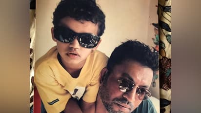 Babil with late Irrfan Khan (Image source: Instagram)