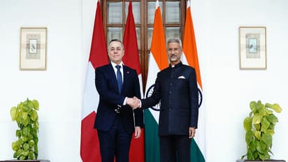 Swiss Federal Councillor Ignazio Cassis and EAM Jaishankar (Photo/X@DrSJaishankar)