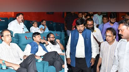 Union Minister Ramdas Athawale at 'Phule' screening in Mumbai (Photo/'Phule' team)