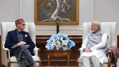 Jammu and Kashmir Chief Minister Omar Abdullah with Prime Minister Narendra Modi (Photo/X@JKNC_)