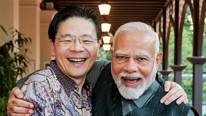 Prime Minister Narendra Modi and Singapore PM Lawrence Wong (File photo/ANI)