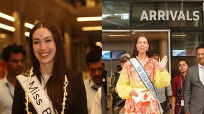 Miss Brazil Jessica Scandiuzzi Pedroso, Miss Canada Emma Deanna Cathryn Morrison (Photo/I&PR Telangana state)