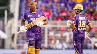 காட்டடி அடித்த ஆண்ட்ரே ரசல்! ராஜஸ்தானுக்கு இமாலய இலக்கு நிர்ணயித்த KKR