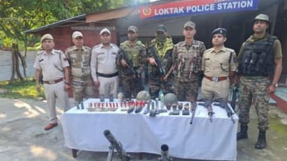 Arms recovered by the secuirty forces. (Photo/Manipur PCR)