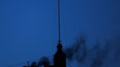 Black smoke rises from the chimney on the Sistine Chapel, indicating no decision has been made to elect a new Pope at the Vatican (Image/Reuters)