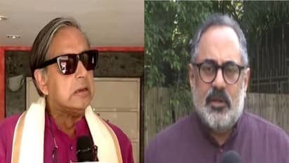 Shashi Tharoor (left) and Rajeev Chandras