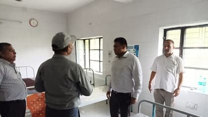 Health Secretary R. Rajesh Kumar in a hospitals in Champawat, Uttarakhand  (Photo/ANI)