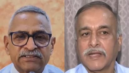 Defence Expert Sanjay Kulkarni and Retired Air Vice Marshal Suryakant Chintaman Chafekar. (Photo/ANI)