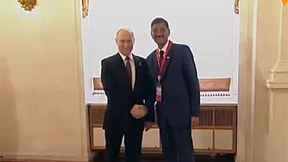 Union Minister of State for Defence Sanjay Seth and Russian President Vladimir Putin (Photo/@SethSanjayMP)