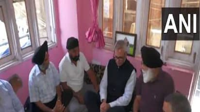 JK CM Omar Abdullah visits injured civilians and bereaved families in Poonch (Photo/ANI)