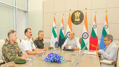 Defence Minister Rajnath Singh held a meeting (Photo/Defence Minister's office)