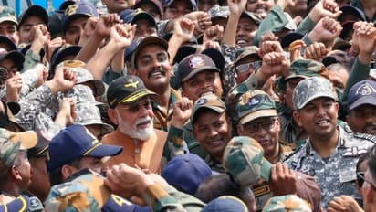 Prime Minister Narendra Modi at Adampur Air Base (Photo/ANI)