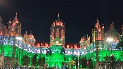 Chhatrapati Shivaji Maharaj Terminus (CSMT) illuminated in the colours of the tricolour to celebrate the success of Operation Sindoor(Photo/X@RailMinIndia)