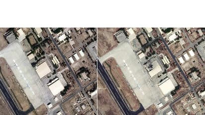 Damage inflicted upon Sukkur Air Base, due to the Indian strike (Image/Reuters)