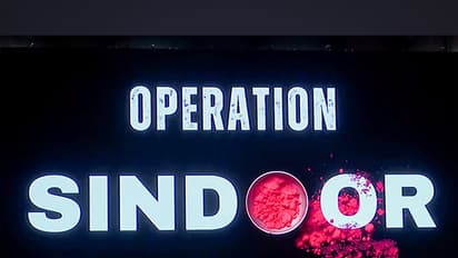 ‘Operation Sindoor' displayed on the screen during a press briefing (File Photo/ANI)