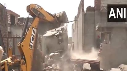 Punjab Police takes bulldozer action in Amritsar (Photo/ANI)