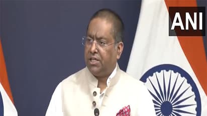 Randhir Jaiswal addresses media on handling of illegal foreigners in India. (Photo: ANI)