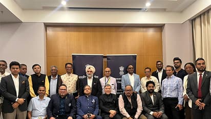 Indian delegation interacting with the business community in Guyana (Photo/ ANI)